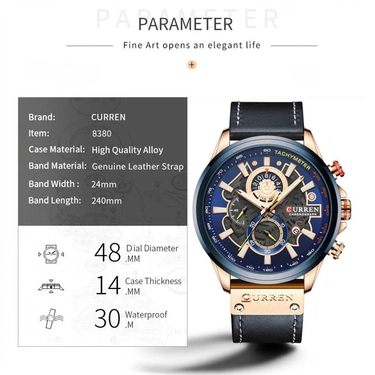Curren 8380 Chronograph