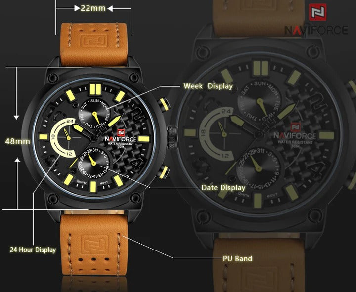 Naviforce 9068 Leather