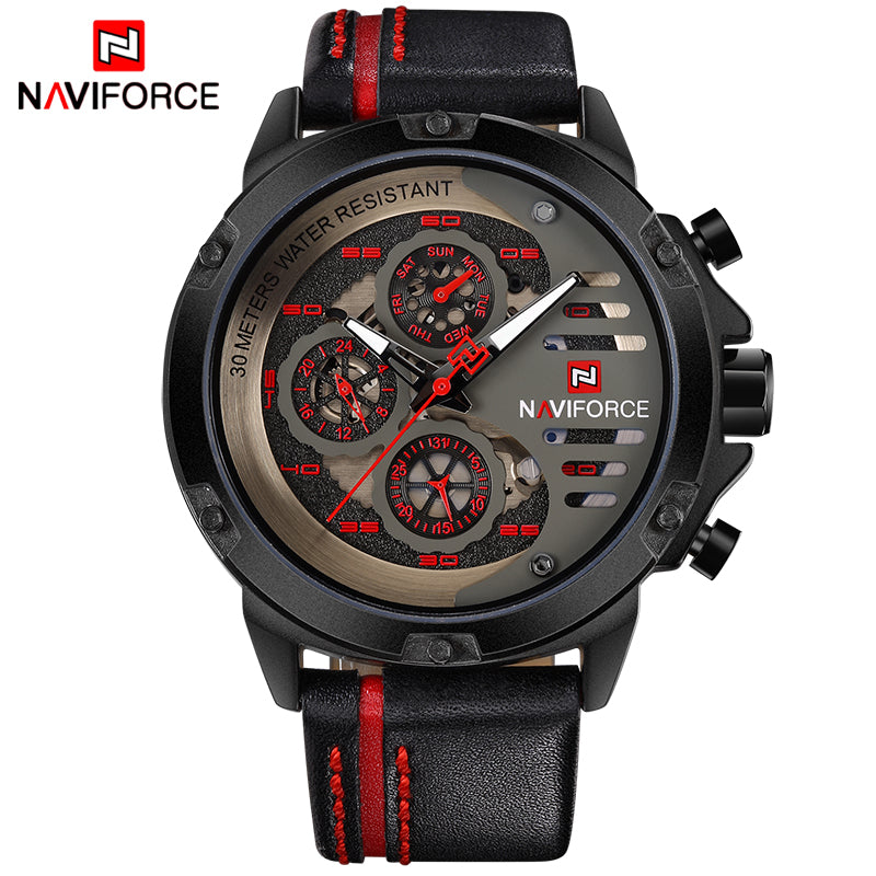 Naviforce 9110 Leather Strap