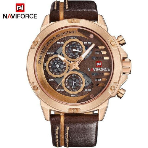 Naviforce 9110 Leather Strap