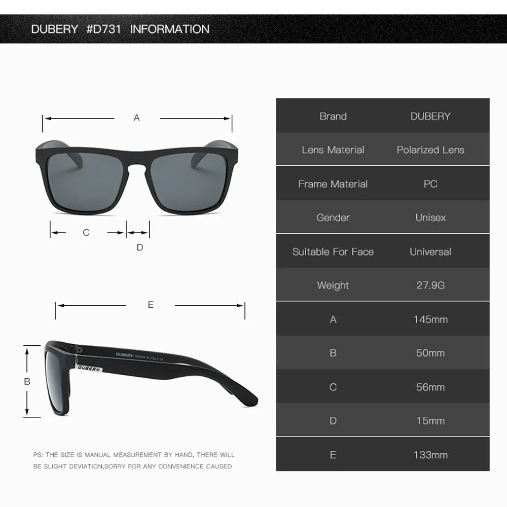 Dubery D731 Polarized Black Red