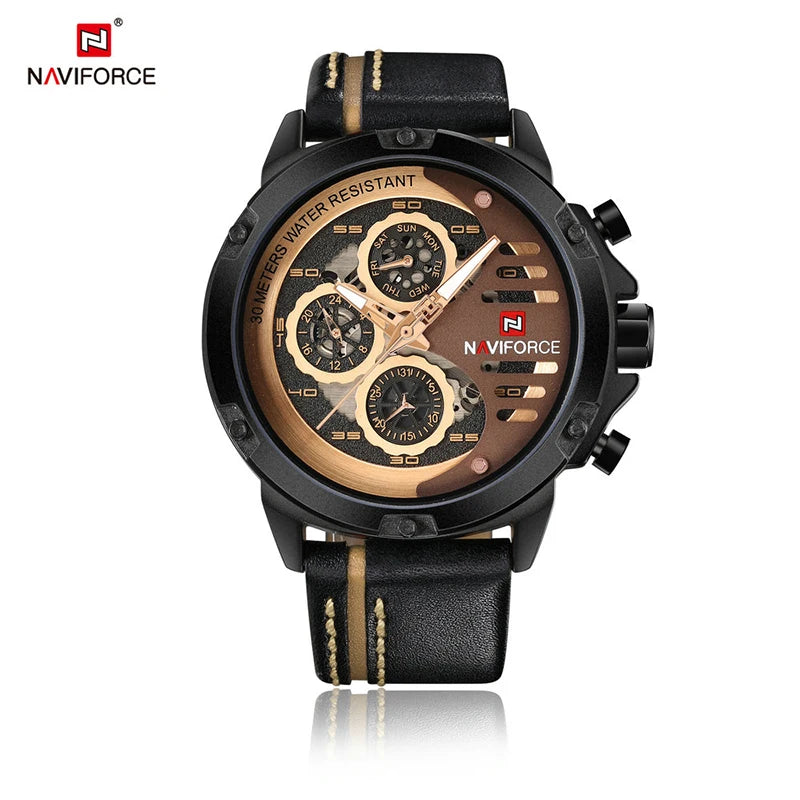 Naviforce 9110 Leather Strap
