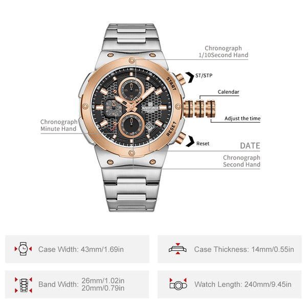 Naviforce 8072 Chronograph