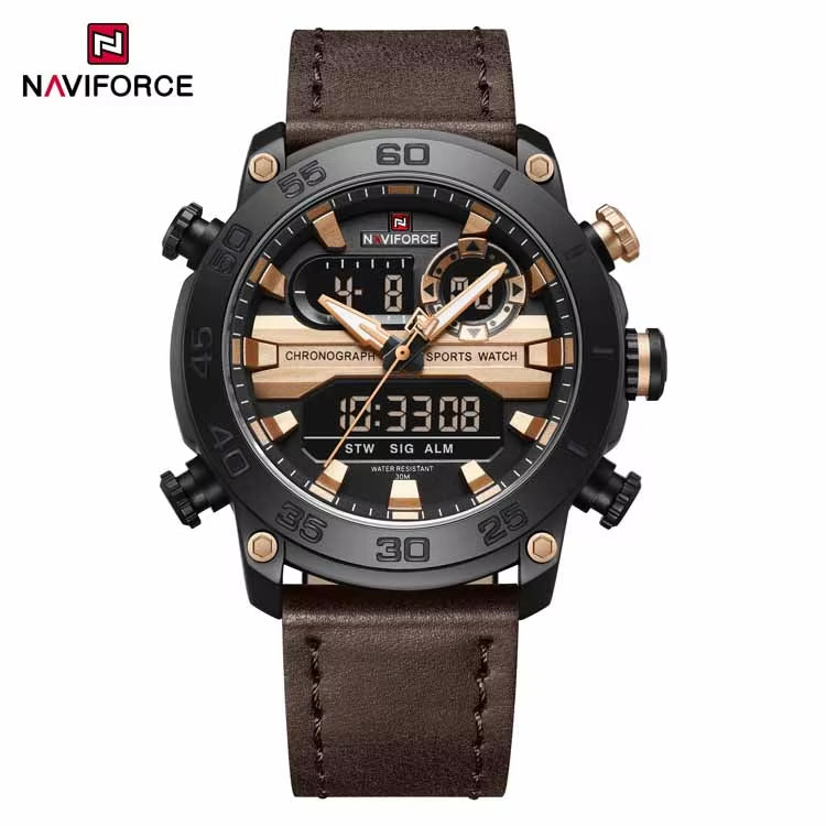 Native | Black Dial - Brown Leather