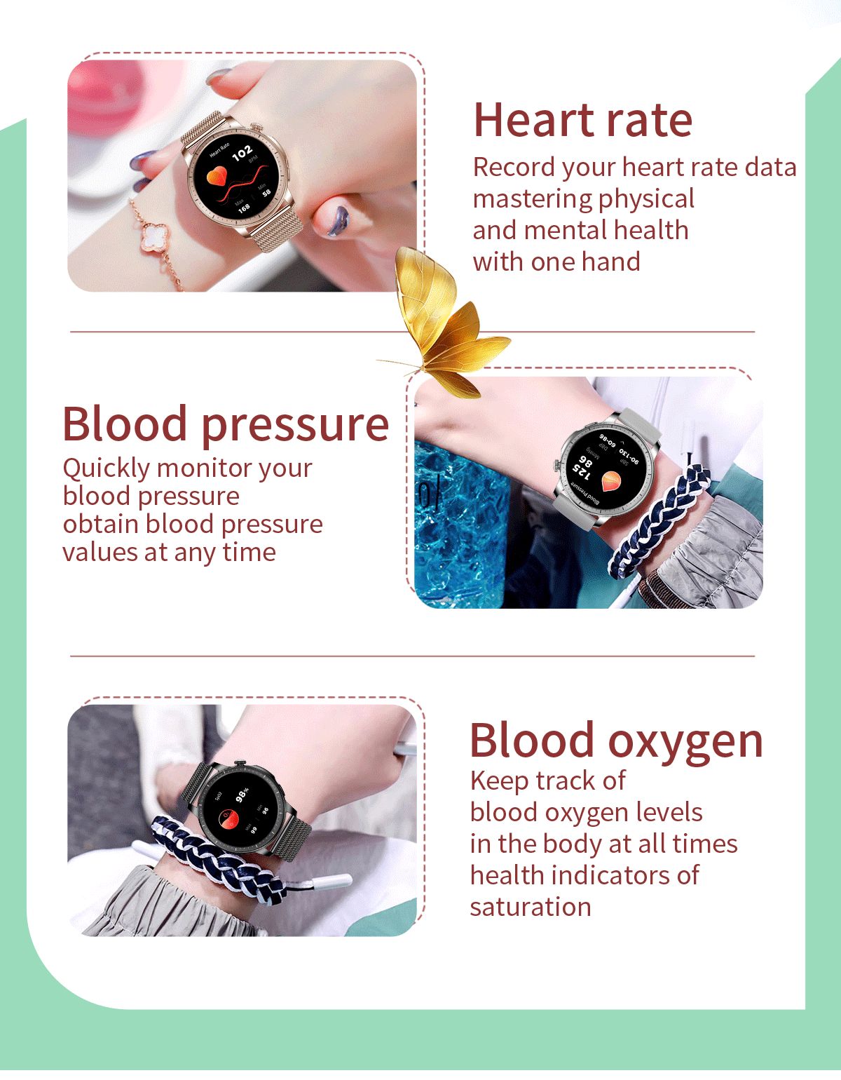 Smartwatch colmi top health on wrist