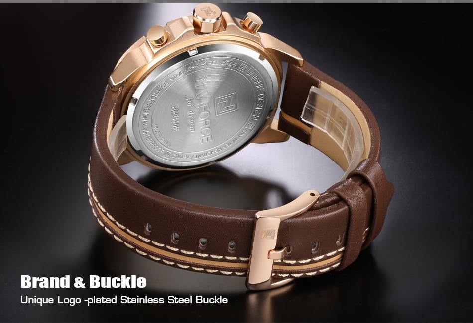Naviforce 9110 Leather Strap