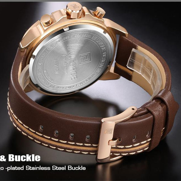 Naviforce 9110 Leather Strap
