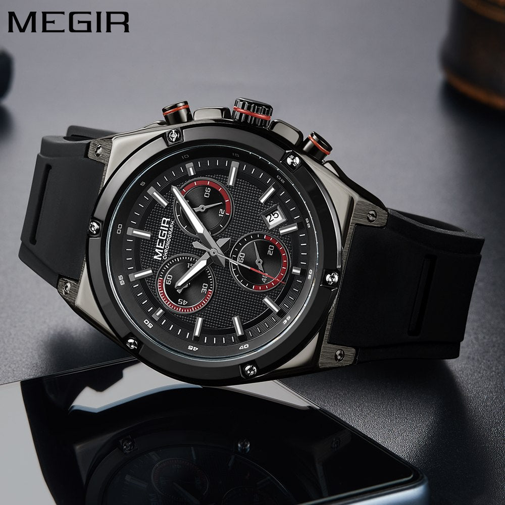 Megir 2073 Chronograph Black