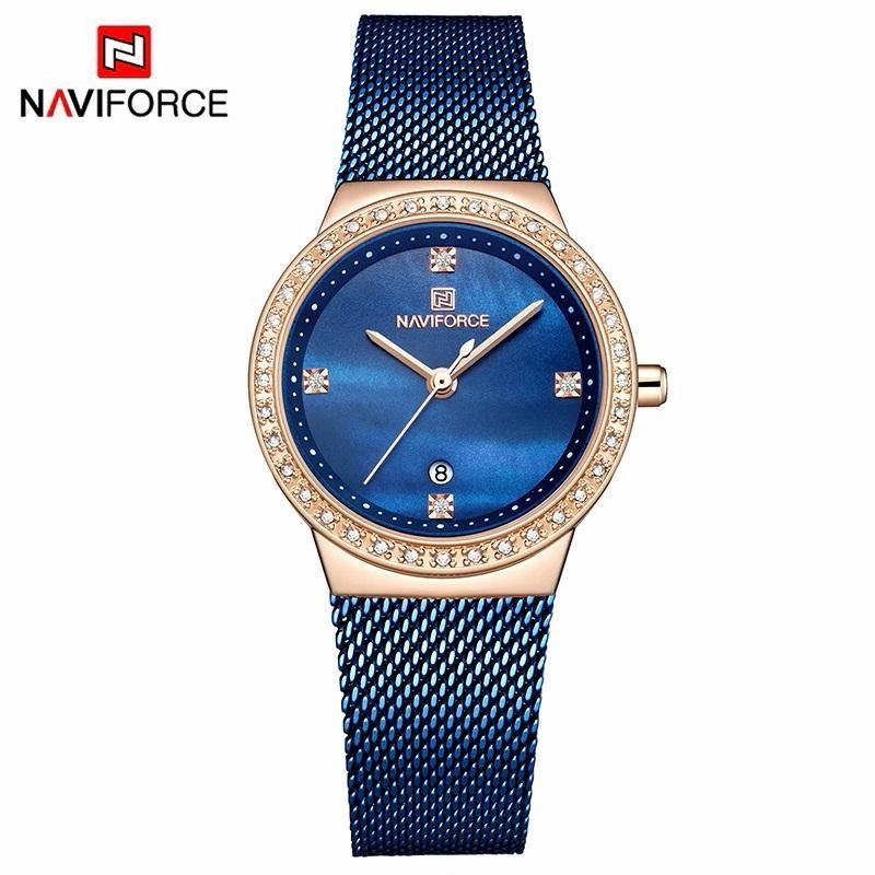 Naviforce SW5005 - Rose Gold Blue - Statement Watches