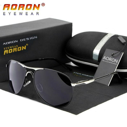 Aoron Aviator Polarized Black - Statement Watches