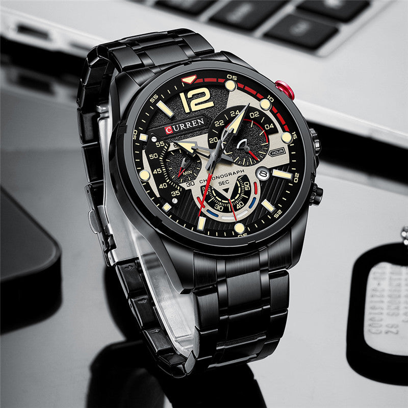 Curren 8395 Chronograph Black