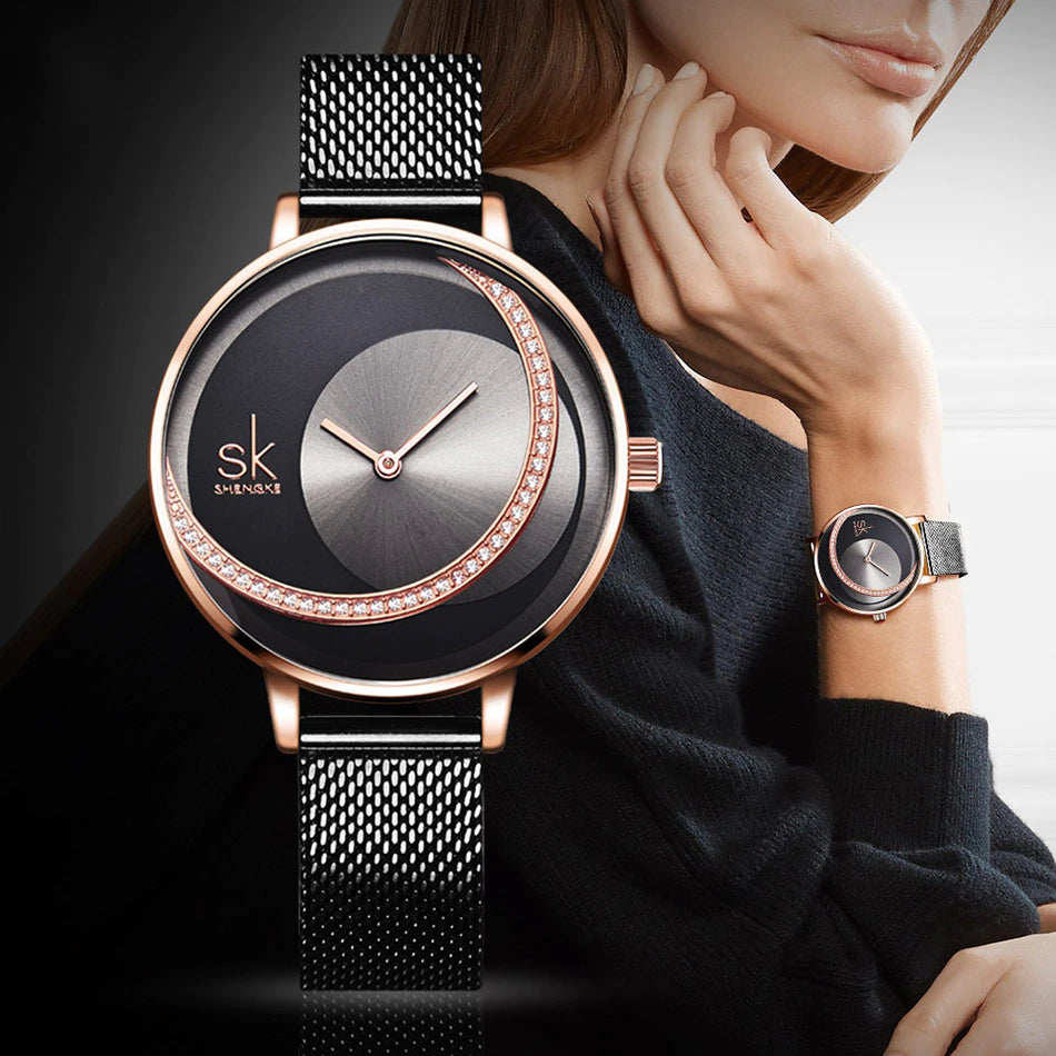 Shengke 0088 Rose Gold Black