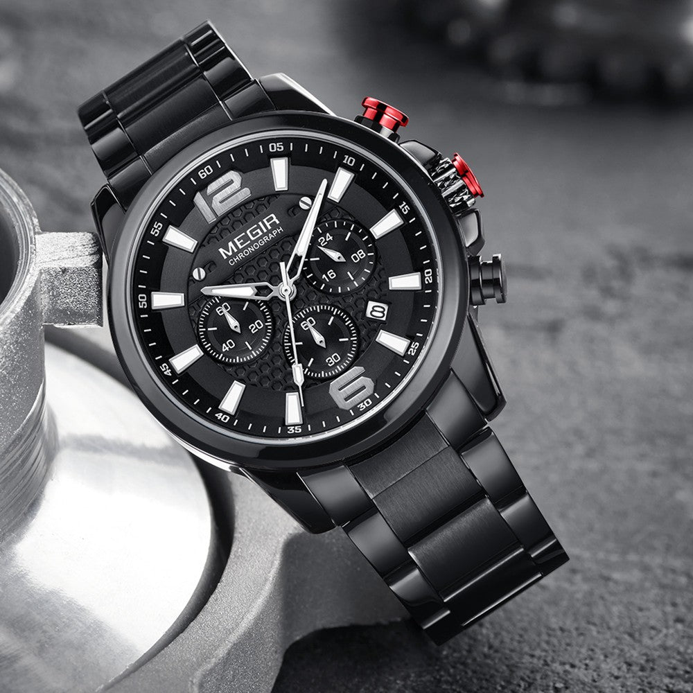 Megir 2156 Chronograph Black