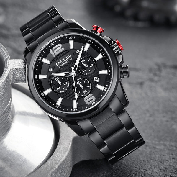 Megir 2156 Chronograph Black