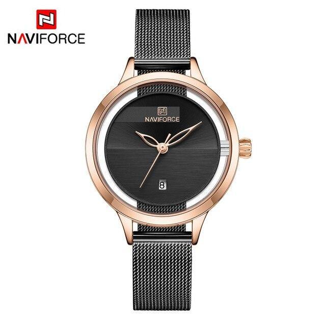 Naviforce SW5014 - Rose Gold Black - Statement Watches