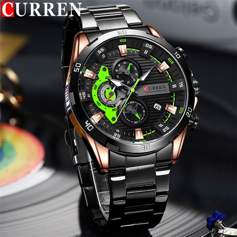 Curren 8402 Chronograph Black