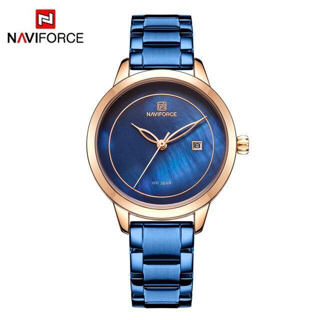 Naviforce SW5008 - Rose Gold Blue - Statement Watches