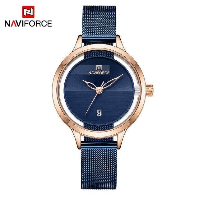 Naviforce SW5014 - Rose Gold Blue - Statement Watches