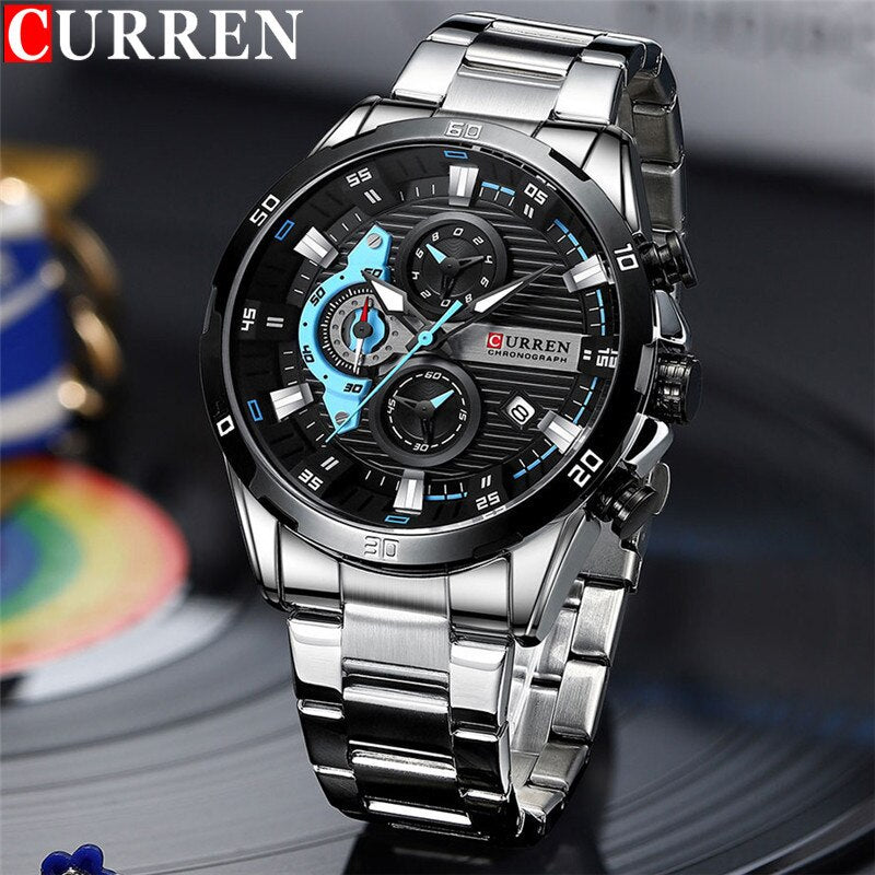 Curren 8402 Chronograph Silver