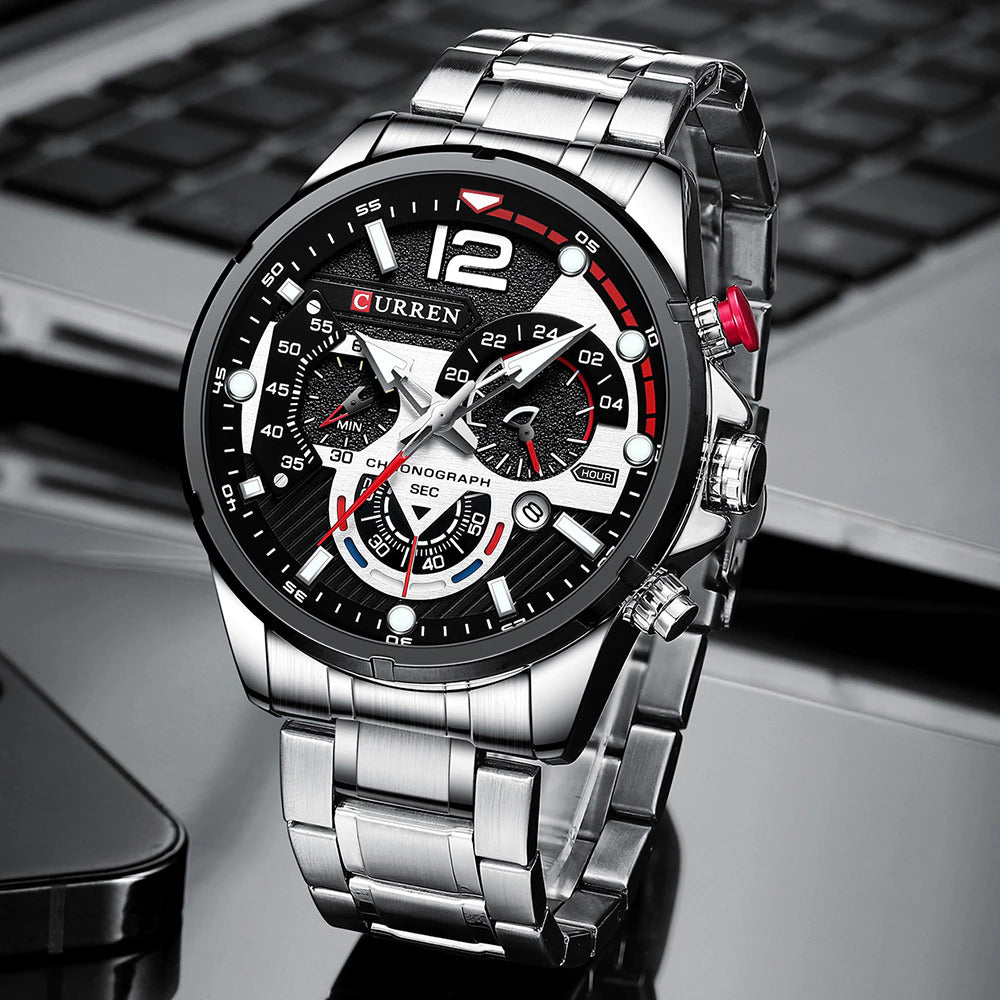 Curren 8395 Chronograph Silver