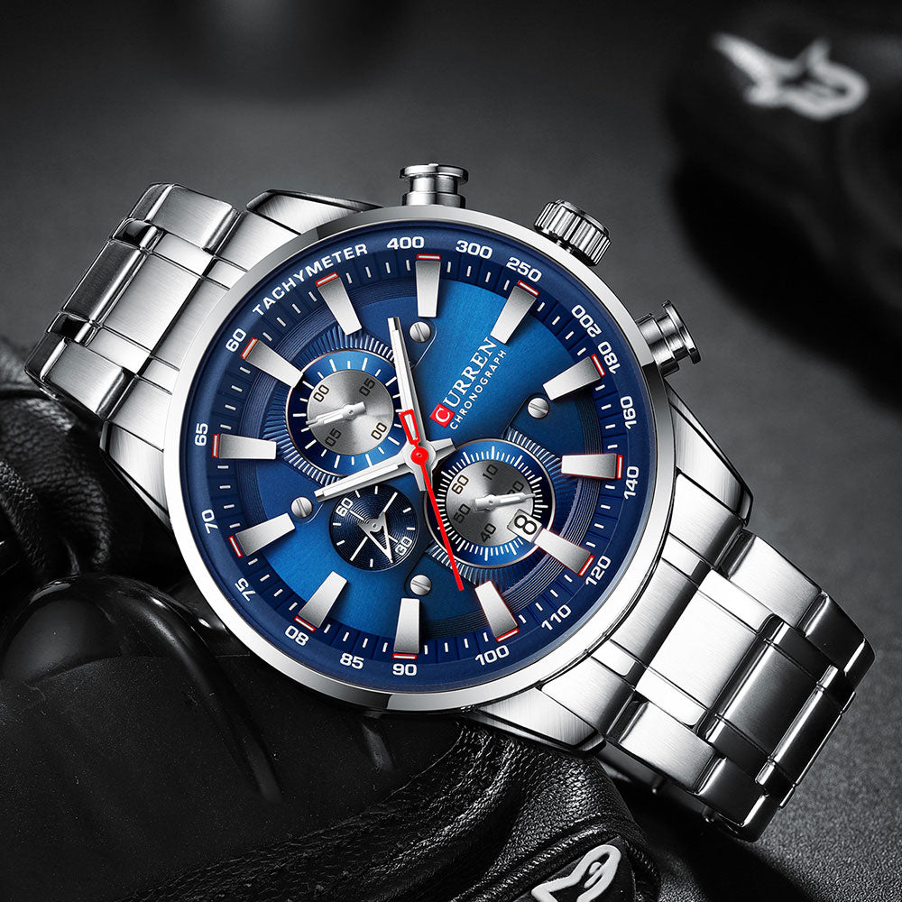 Curren 8351 Chronograph Silver