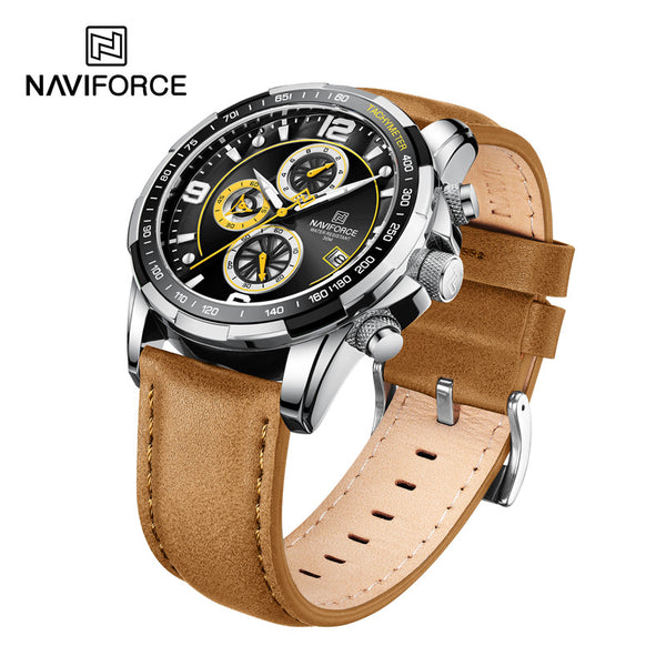 Naviforce 8020 Silver Brown