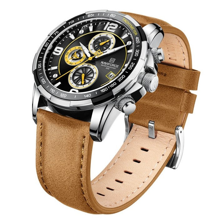 Naviforce 8020 Silver Brown