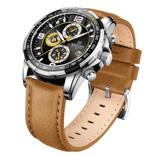 Naviforce 8020 Silver Brown