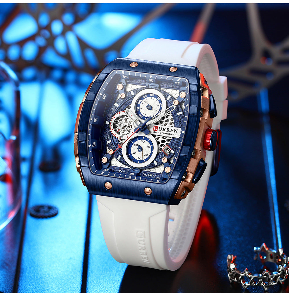Curren 8442 Chronograph White
